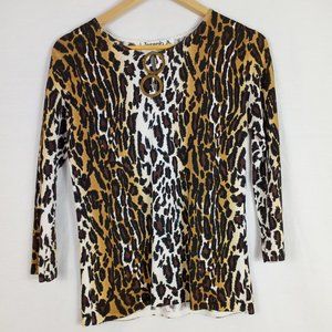 Vintage Joseph A. Animal Print Sweater